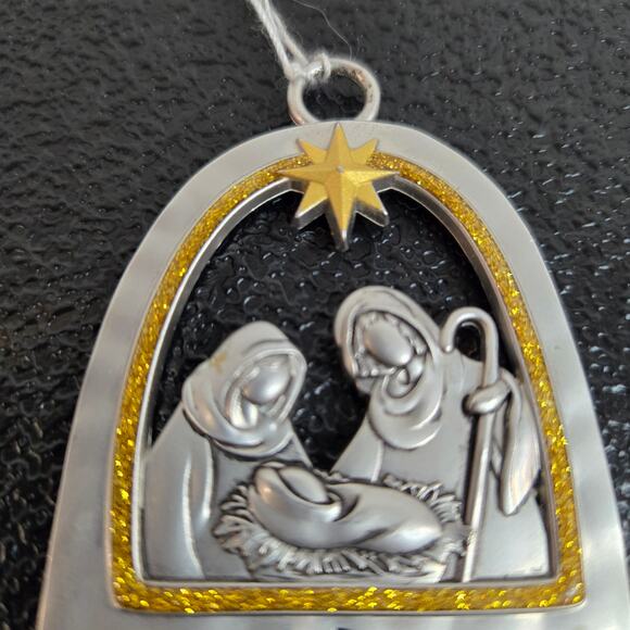 Christmas Ornaments Religious Inspirational Set of 2 Blessed Christmas - Picture 8 of 9